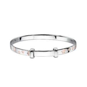 Jessica Rose Gold Star Christening Bangle